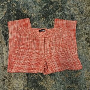 Talbots Red Plaid Wide Leg Pants Size 14